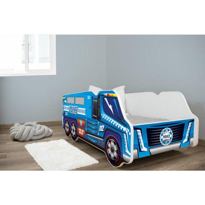 Detská auto posteľ Top Beds TRUCK 140cm x 70cm - POLICE